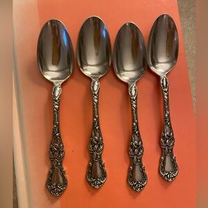 vintage 1835 r wallace spoons set of 4 pat 6